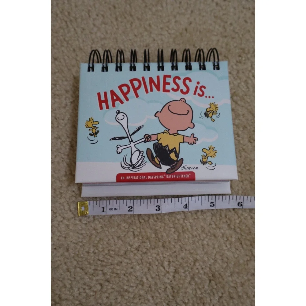 Vintage Peanuts DaySpring Perpetual Calendar OS Blue Charlie Brown Snoopy Flip